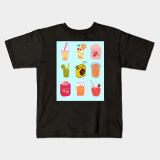 Variety Of Juices For Healthy Living Kids T-Shirt